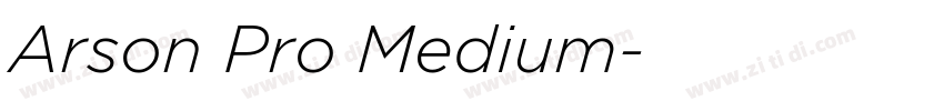 Arson Pro Medium字体转换